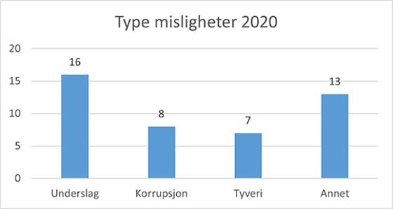 Type misligheter 2020.