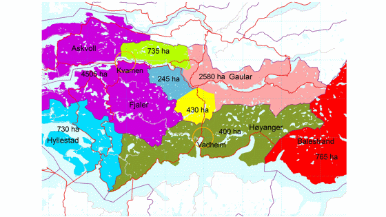 Arealressurskart over Sunnfjord.