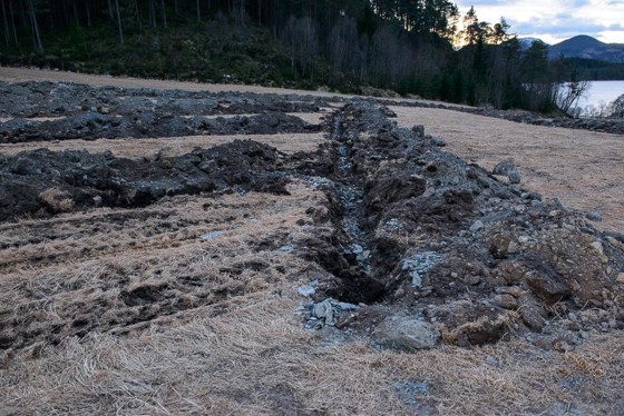 Dreneringsgrøfter i Skodje.