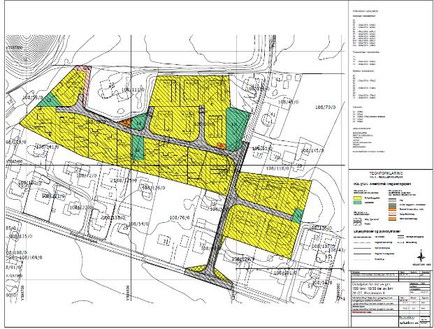 Eksempel på detaljregulering for boligbebyggelse.