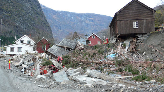 Naturskade i Flåm 2014.