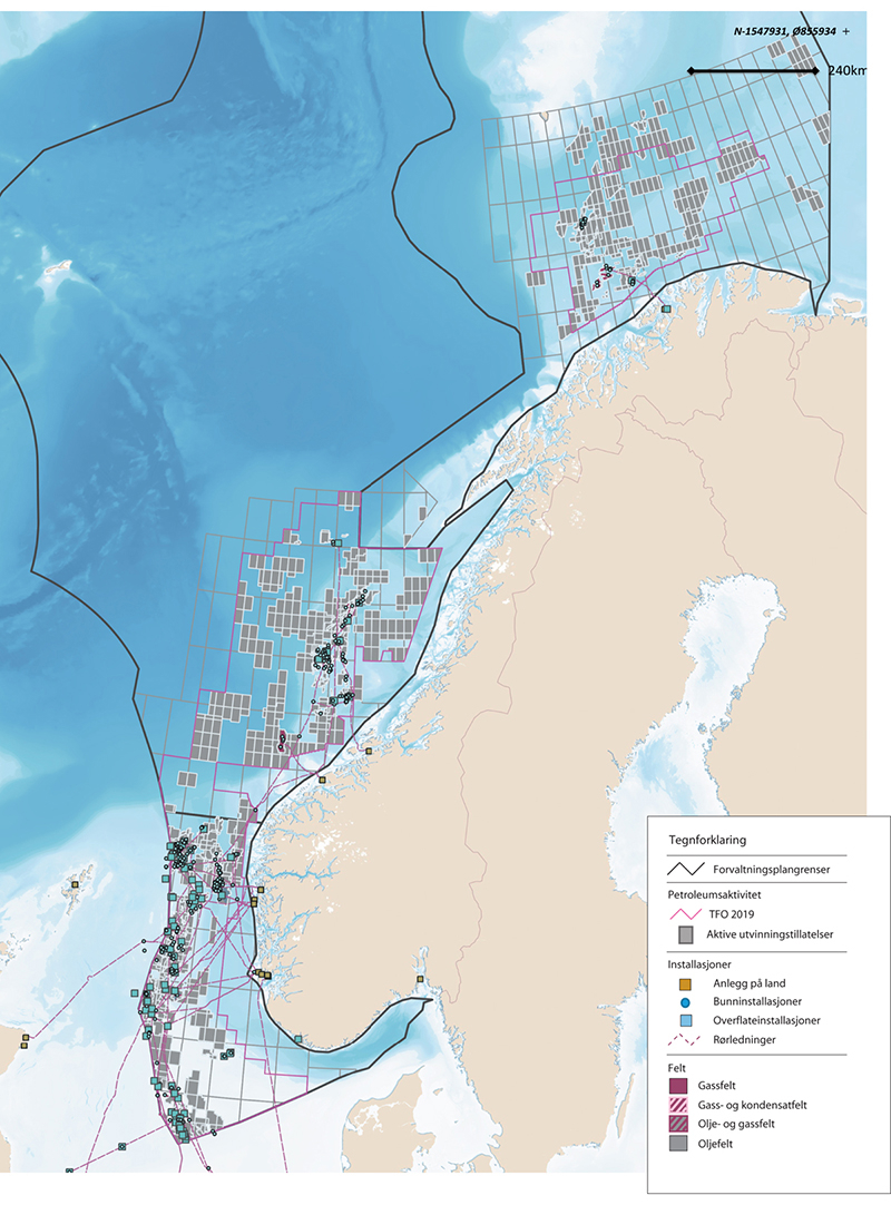 Figur 7.10 Kart over petroleumsaktivitet.
