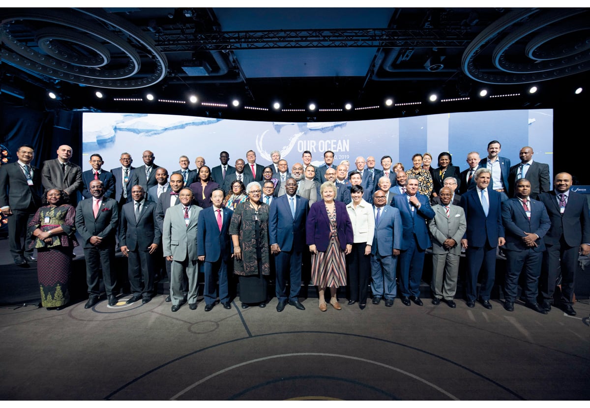 Figur 8.1 Høynivådeltakere på Our Ocean-konferansen 2019.
