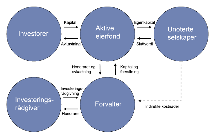 Figur 3.1 Investeringsstrukturen i aktive eierfond
