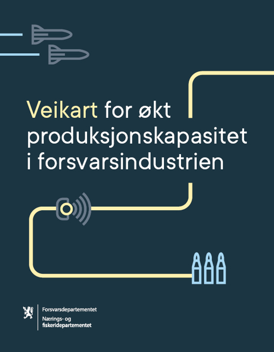 Forside veikart for økt produksjonskapasitet for forsvarsindustrien