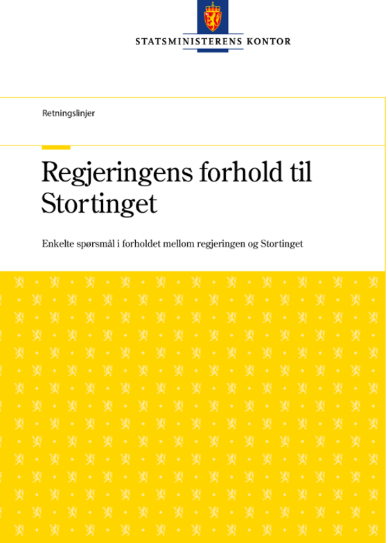 Regjeringens forhold til Stortinget