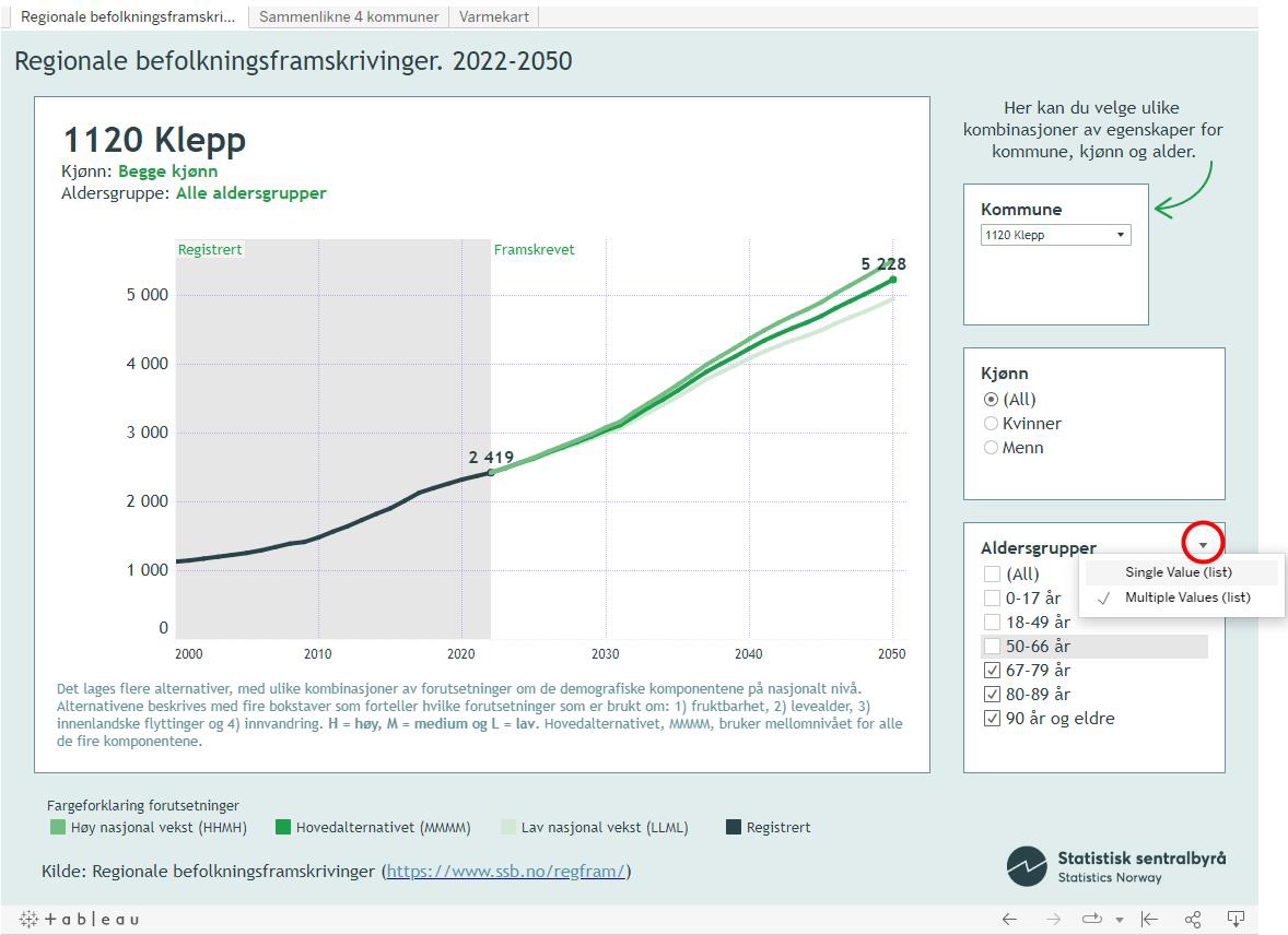 Skjermbilde av SSBs nettsider.