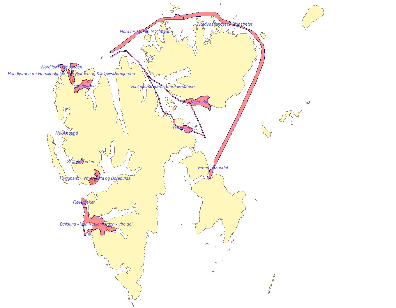 Figur 4.1 Planlagde område for sjømåling i 2024.