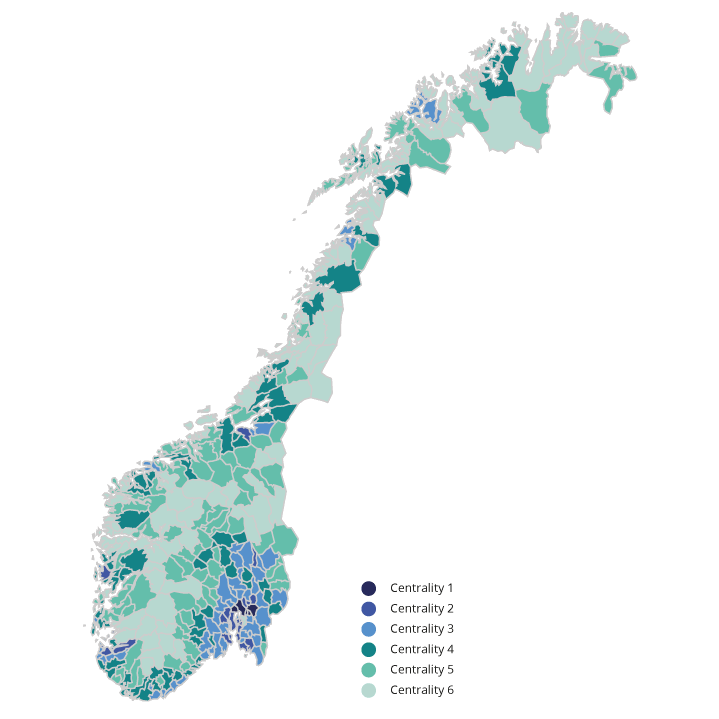 Figure 1.1 Division into centrality zones in LOTTE-Skatt