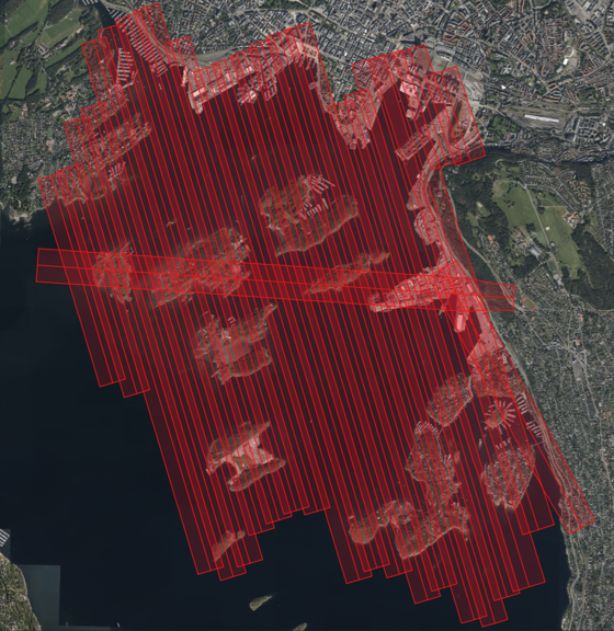 Flyrute over Oslo havn