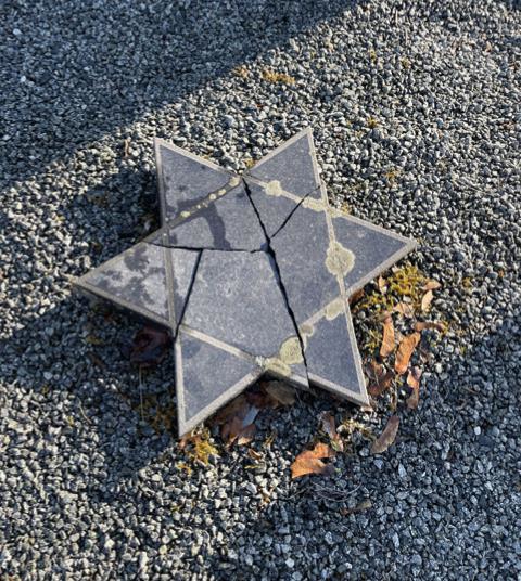 Hærverk på den jødiske gravlunden i Trondheim. Foto: Sophie Bodd Jenssen