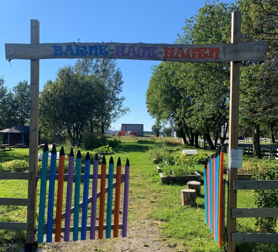 Barnehagehage på Bodin 4H-gård i Bodø.