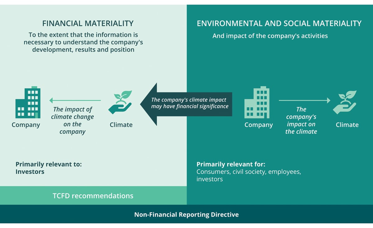 Figure 11.3 Principle of double materiality in the Non-Financial Reporting Directive
