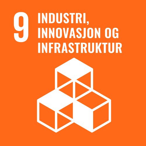 Illustrasjon for bærekraftsmål 9: Industri, innovasjon og infrastruktur