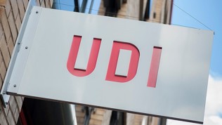 Skilt ved inngangen til UDI