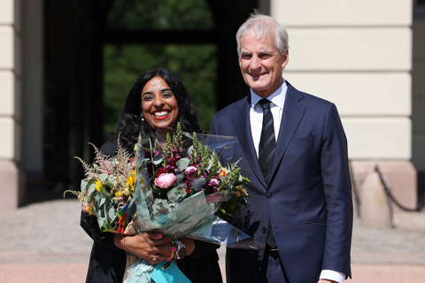 Jaffery og Støre på Slottsplassen